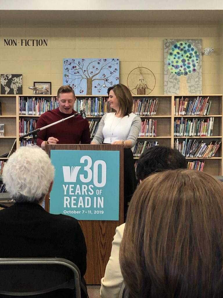 Josh Classen &amp; Erin Isfeld, CTV Edmonton, emceed the official launch of Read In Week