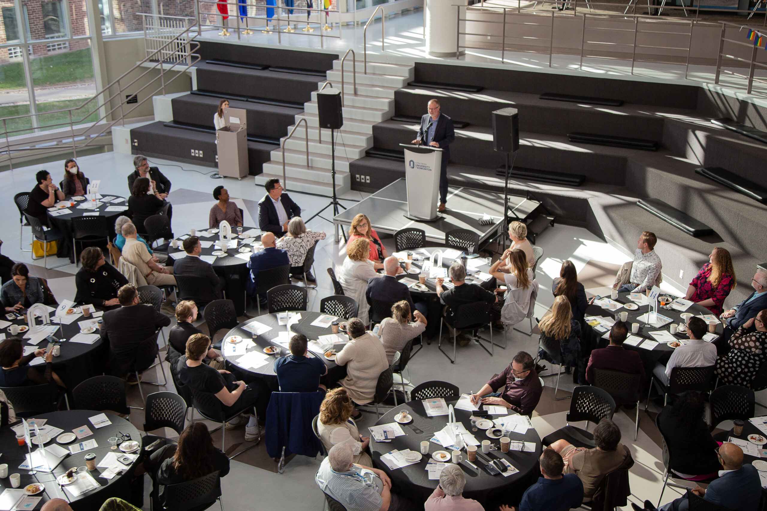 Overhead photo of the President's Fundraising Breakfast for Mental Health
