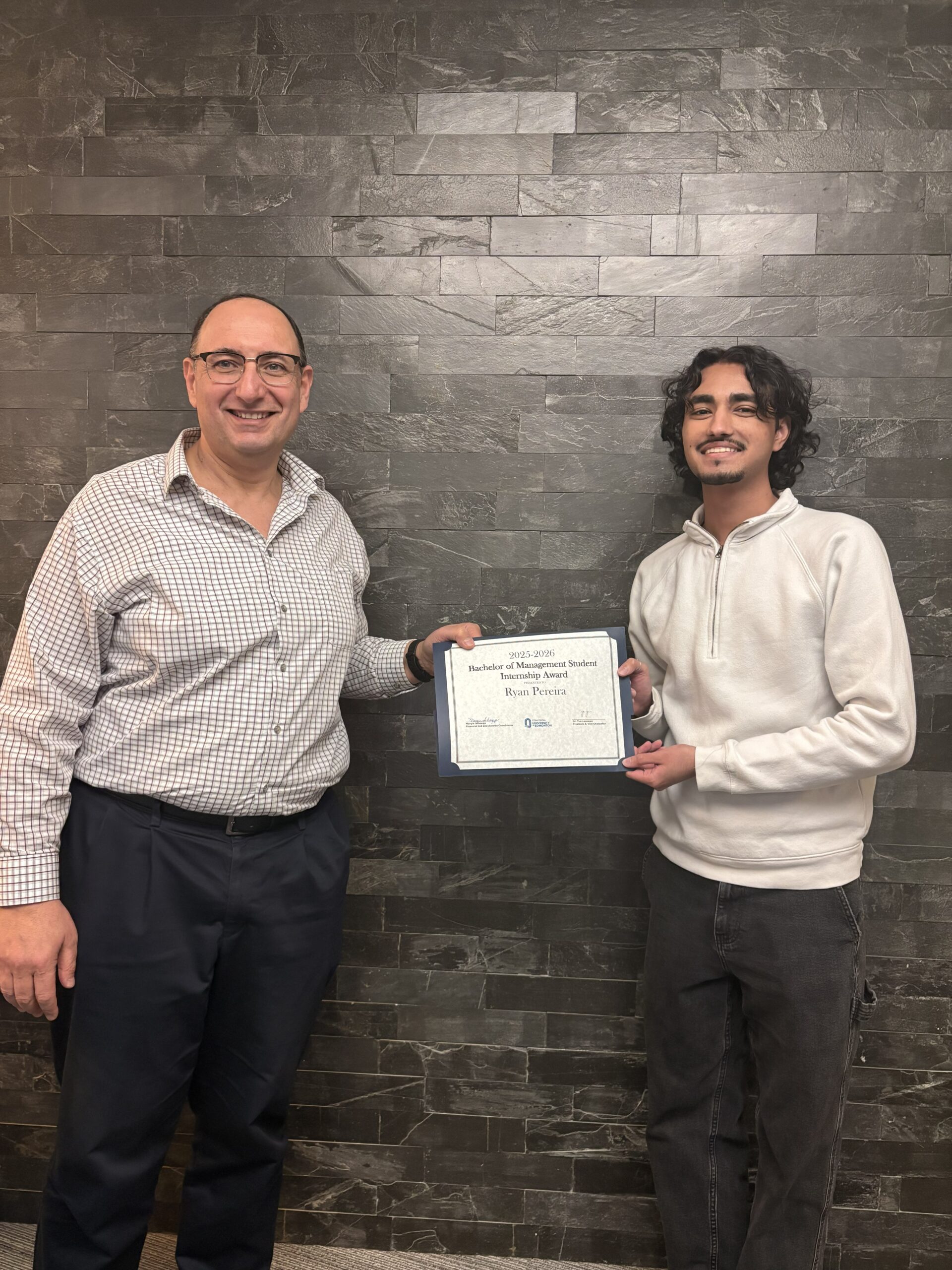 Bachelor of Management Student Internship Award